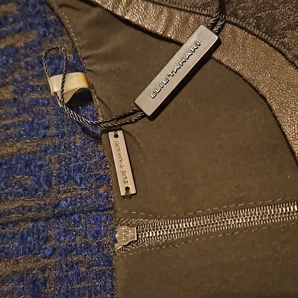 Elie Tahari Cocktail Dress Black & Royal Blue size 4 NWT - Picture 7 of 8